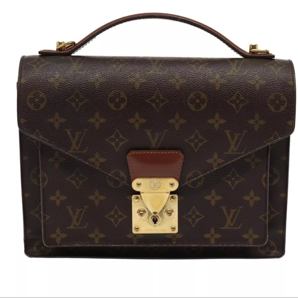 🔥💎LOUIS VUITTON Monogram Monceau 28 Hand Bag 2way M51185 LV Auth 80338